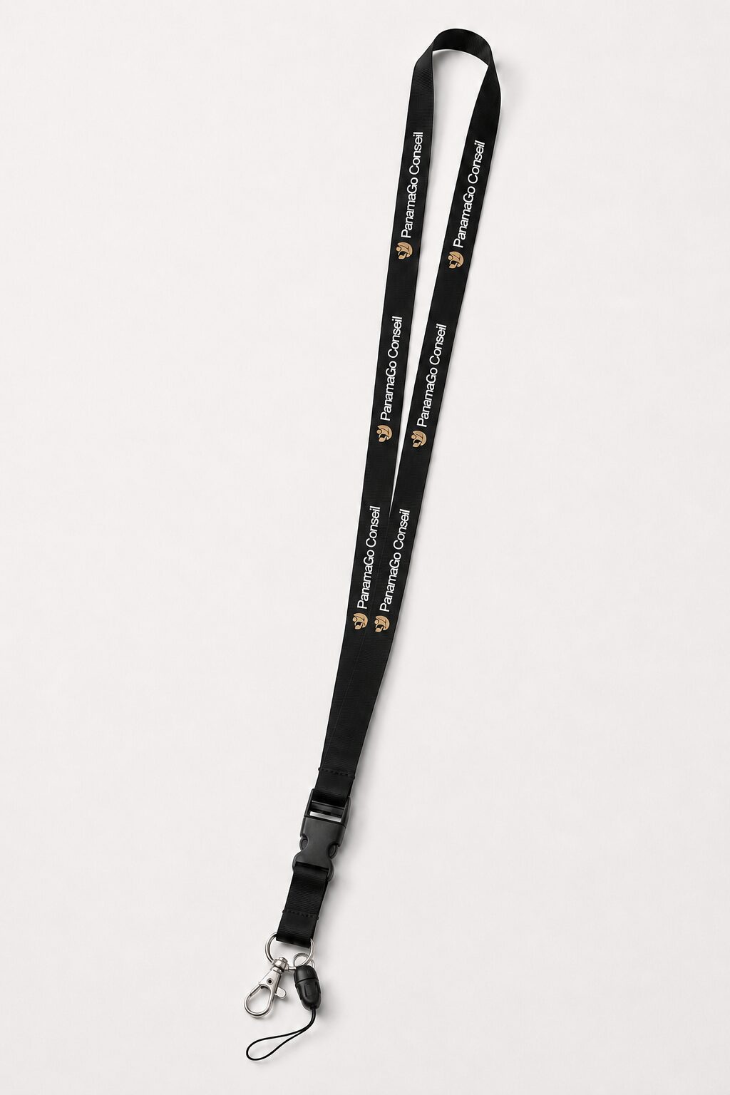 Black Platinum Lanyard – Image 2