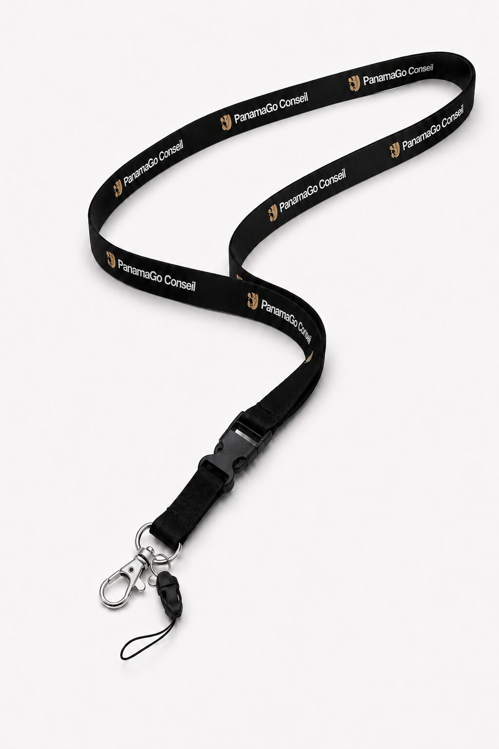 Black Platinum Lanyard