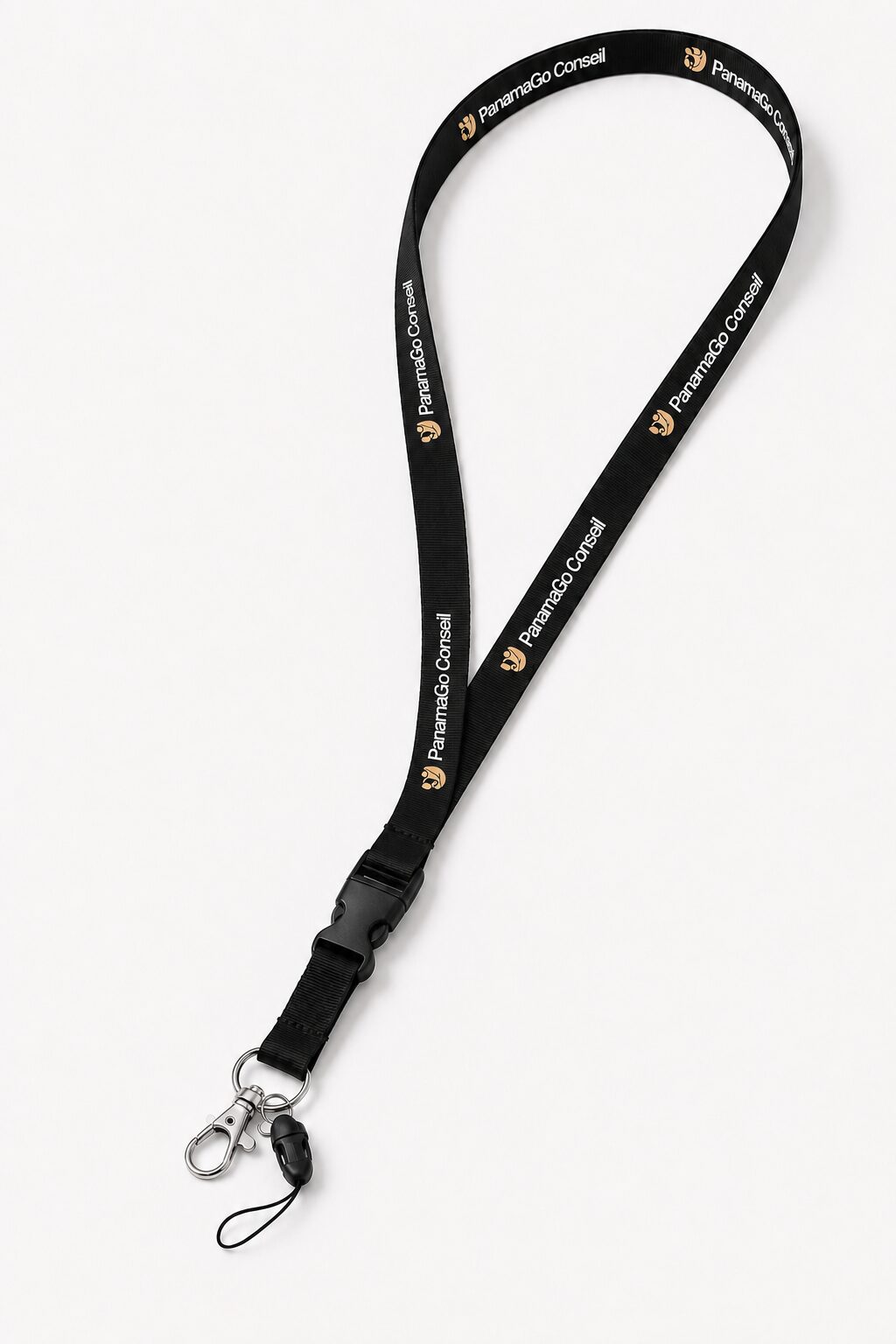 Black Platinum Lanyard – Image 3